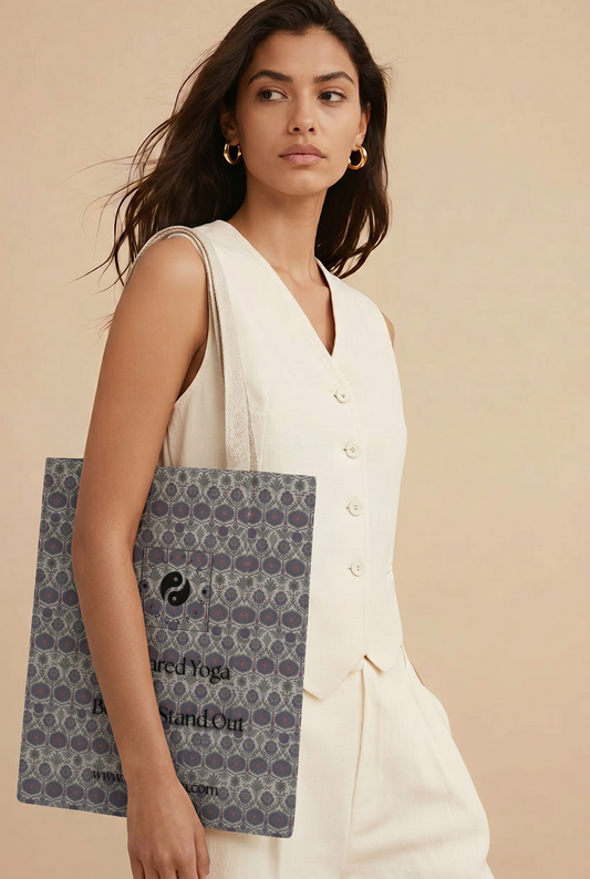 Jaipur Love iSquared tote bag in cotton canvas with double-sided print and reinforced shoulder straps