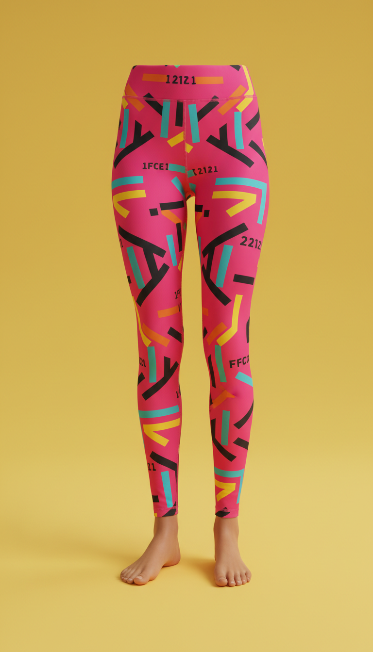 Electric Pink Graphic Leggings