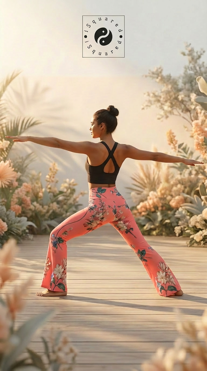 Botanicals - Cross Waisted Flair Leggings