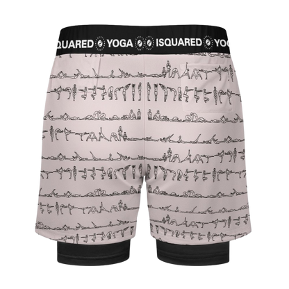 Bikram Pastel - Compression Yoga Shorts