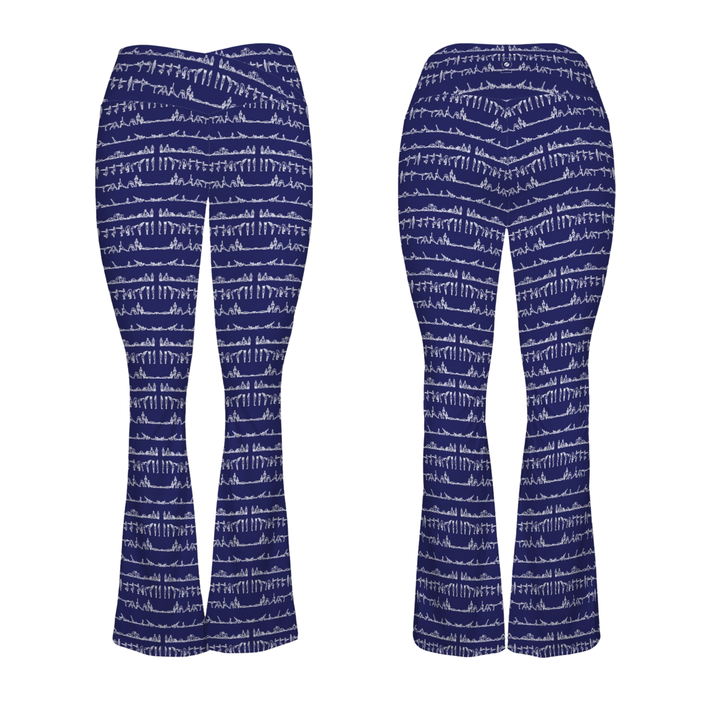 Bikram Ember - Cross Waisted Flair Leggings