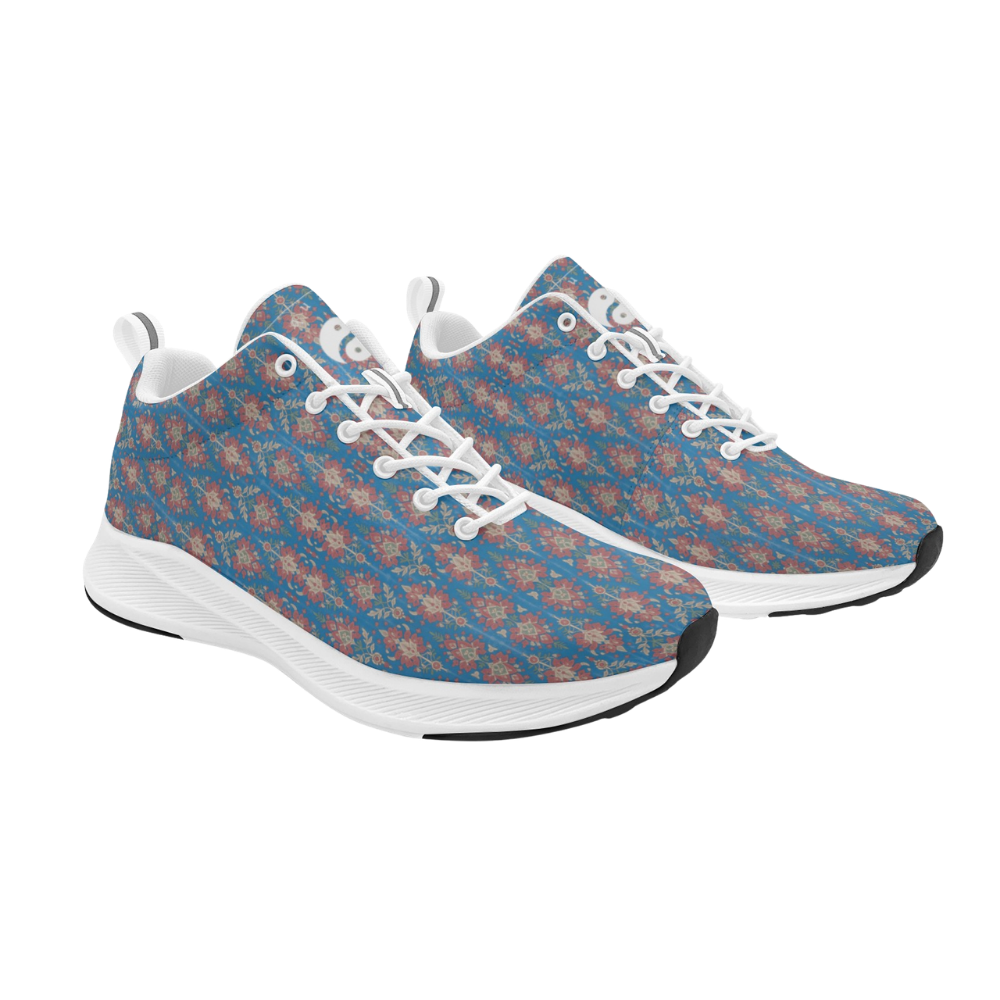 Jaipur Love iSquared men's runners in vegan faux suede with reflective accents, printed upper, mesh lining, and rubber outsole