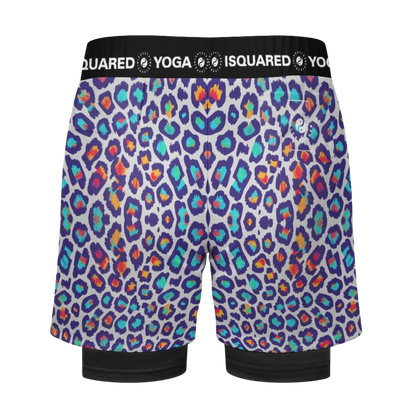 Wild Leopards - Compression Yoga Shorts