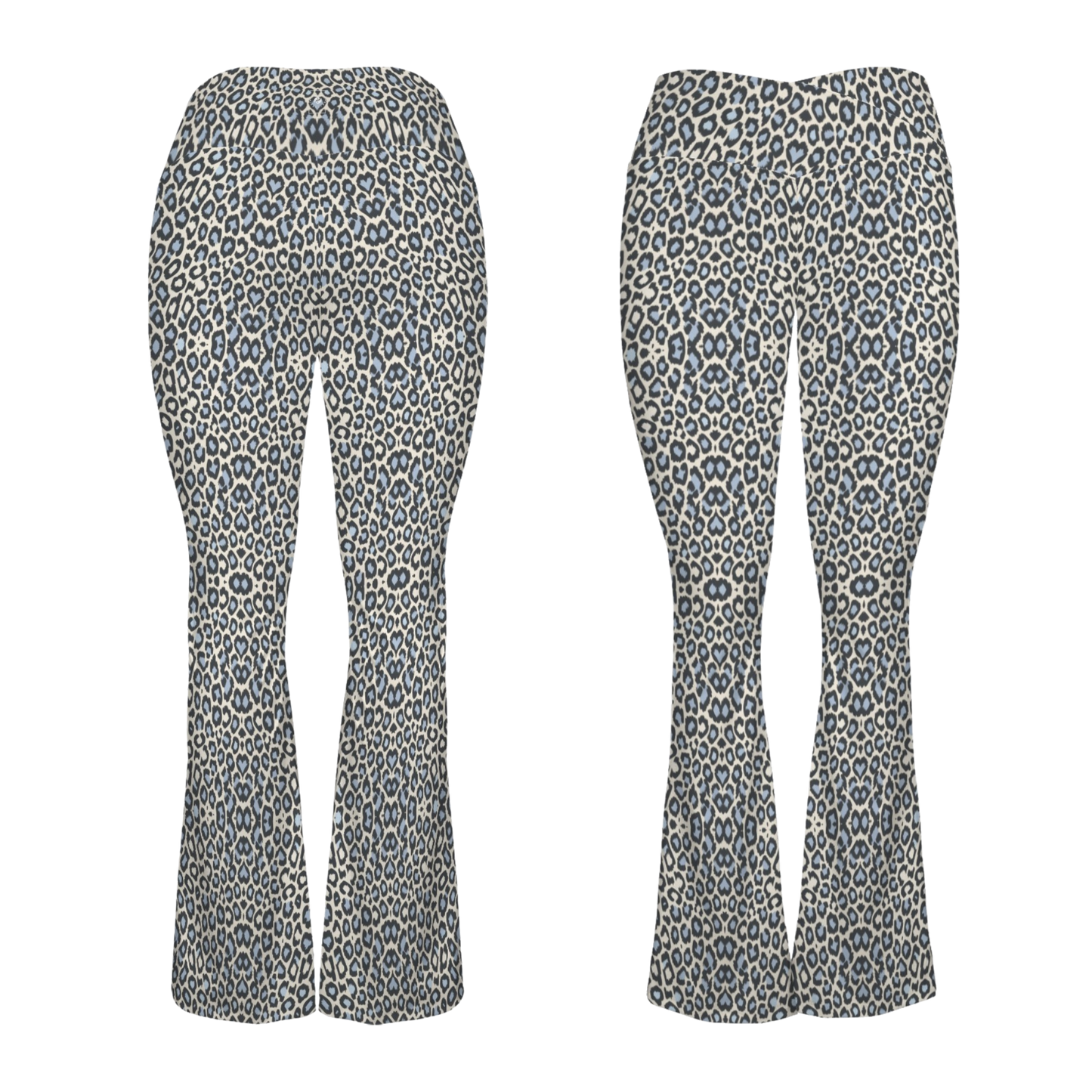 Wild Leopards - Cross Waisted Flair Leggings