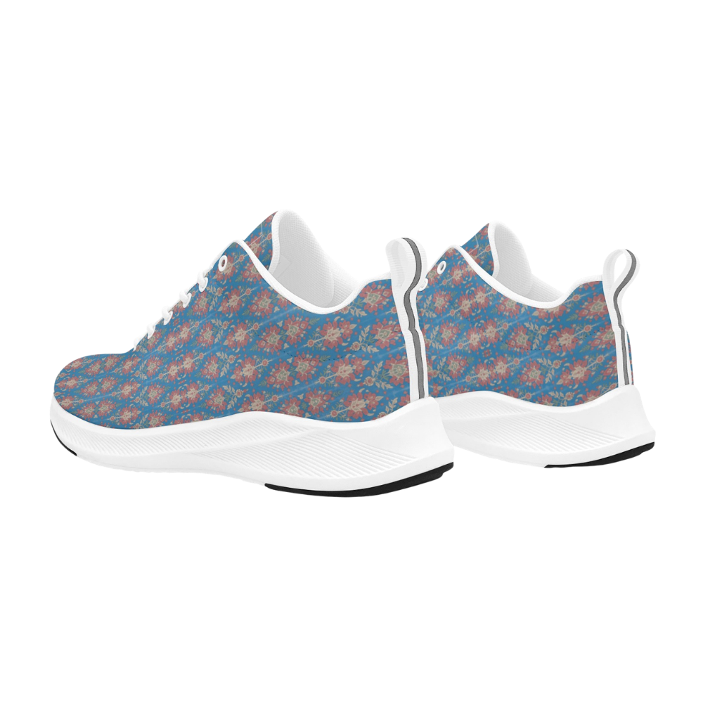 Jaipur Love iSquared men's runners in vegan faux suede with reflective accents, printed upper, mesh lining, and rubber outsole