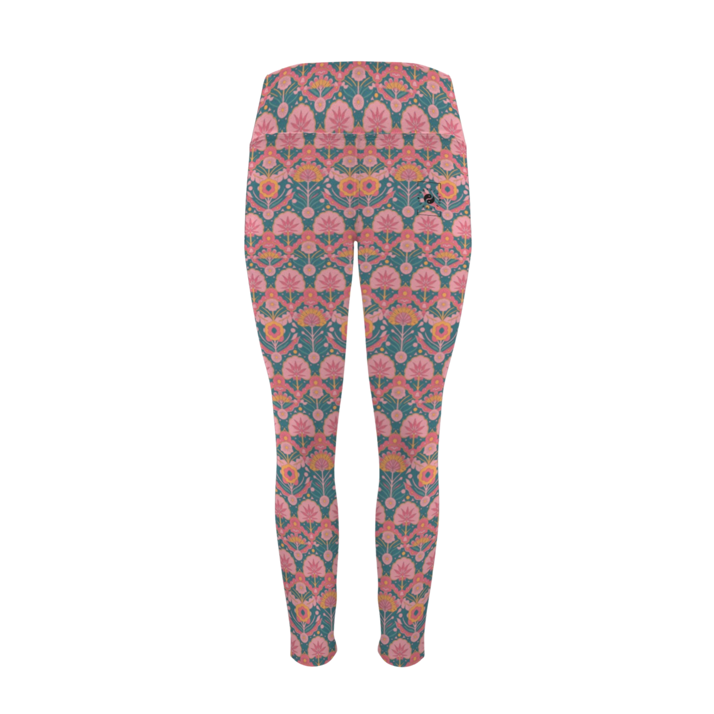 Jaipur Love iSquared Pocket Leggings with high-rise waistband, 4-way stretch fabric, and two side pockets