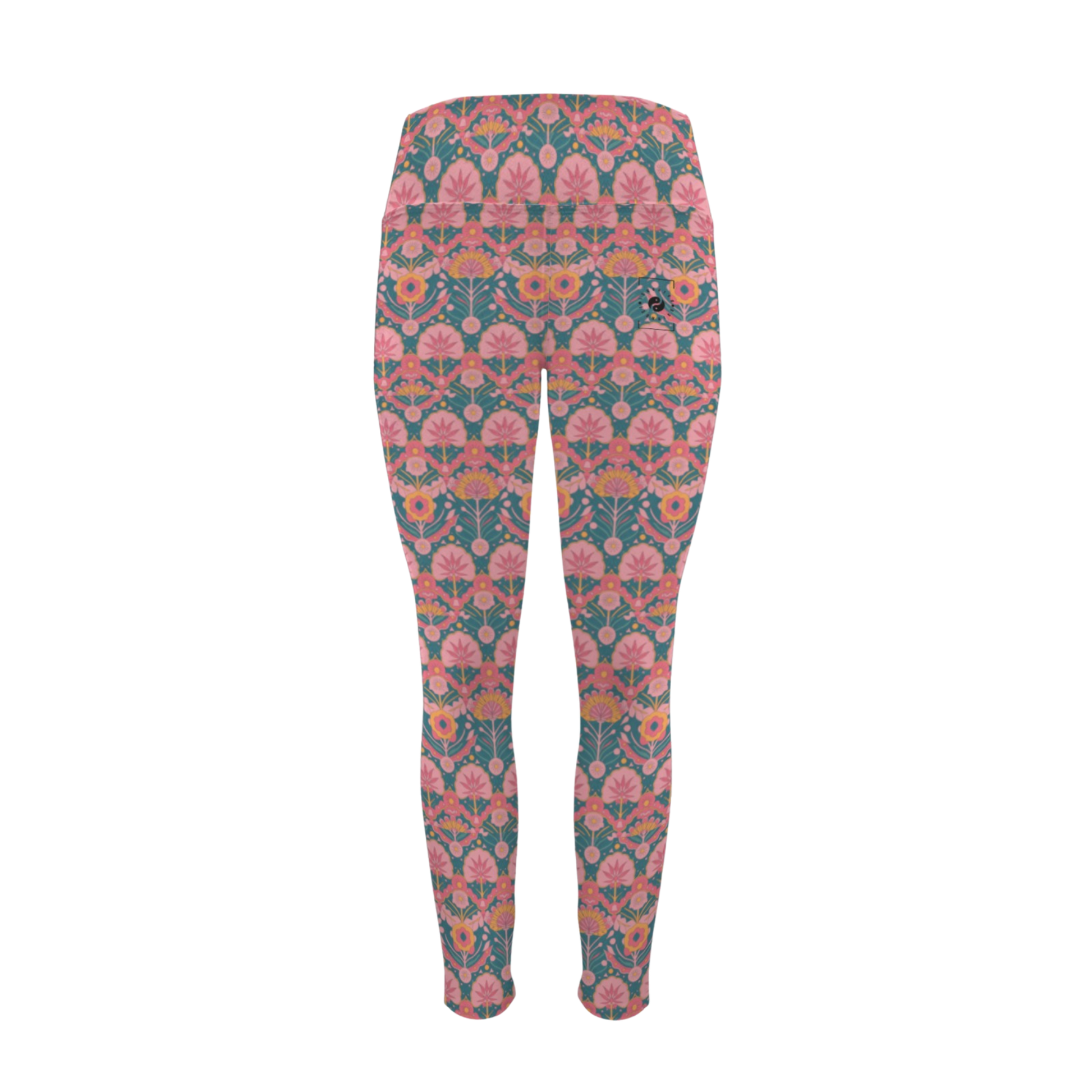 Jaipur Love iSquared Pocket Leggings with high-rise waistband, 4-way stretch fabric, and two side pockets