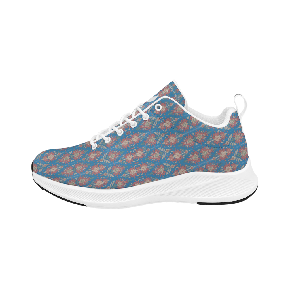 Jaipur Love iSquared men's runners in vegan faux suede with reflective accents, printed upper, mesh lining, and rubber outsole