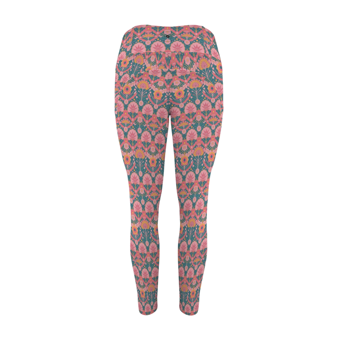 Jaipur Love iSquared Pocket Leggings with high-rise waistband, 4-way stretch fabric, and two side pockets