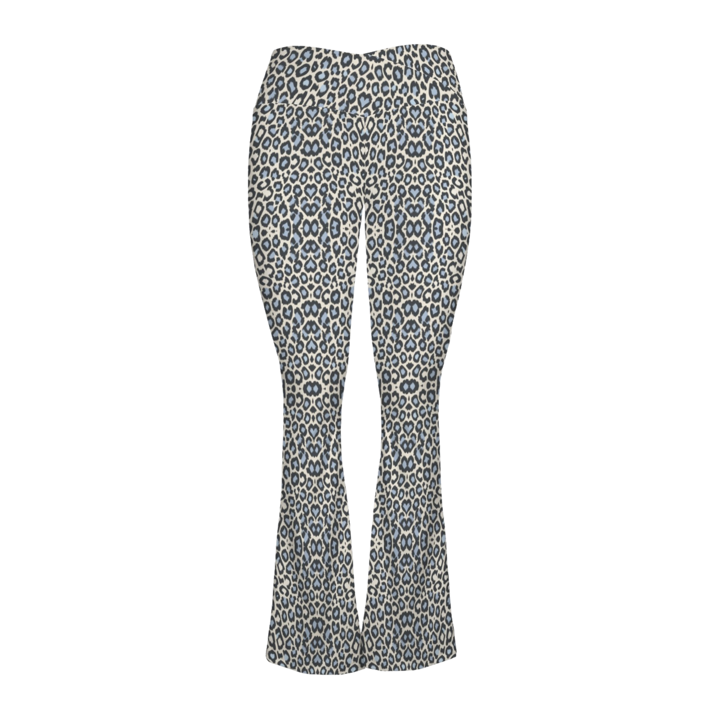 Wild Leopards - Cross Waisted Flair Leggings