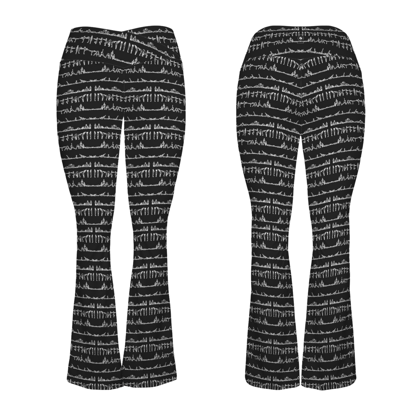 Bikram Ember - Cross Waisted Flair Leggings