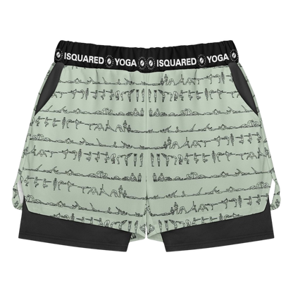 Bikram Pastel - Compression Yoga Shorts