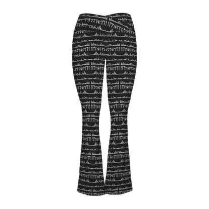 Bikram Ember - Cross Waisted Flair Leggings