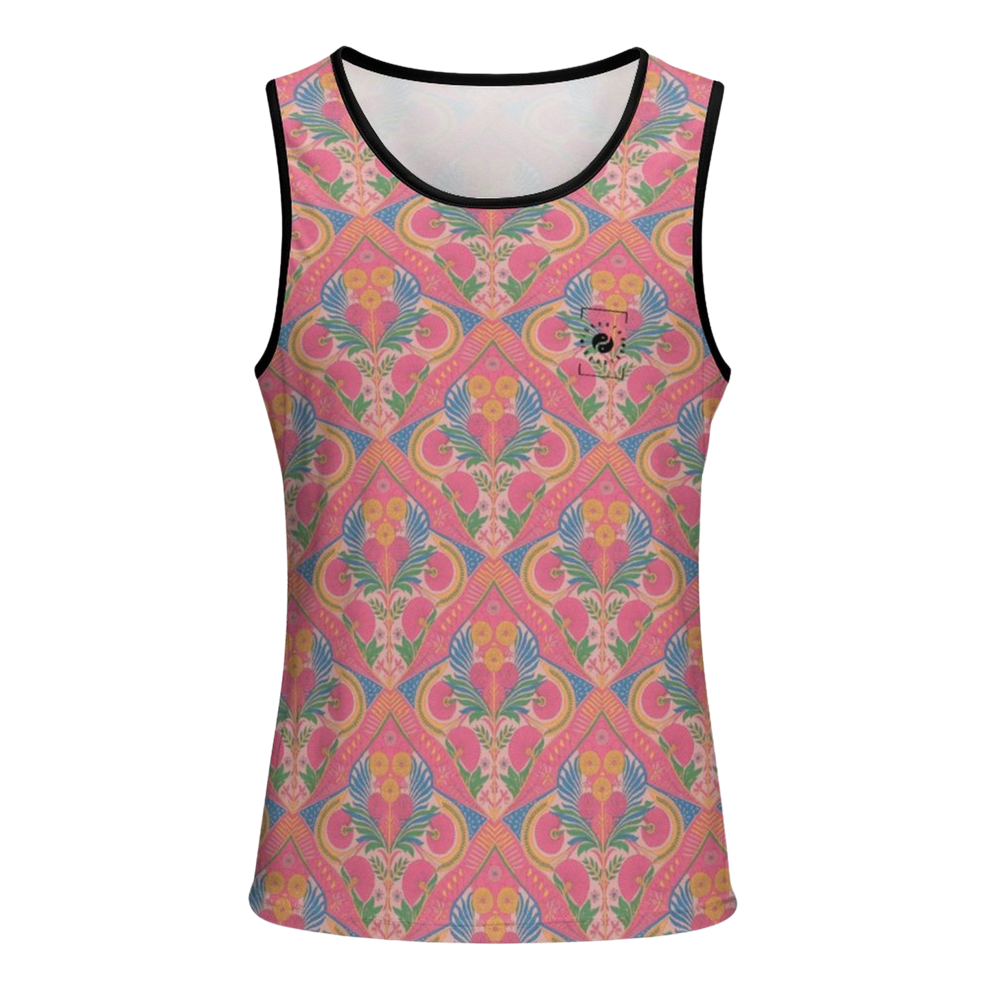 Jaipur Love iSquared Tank Top, sleeveless stretch top in printed Rajasthan-inspired patterns for workouts and layering