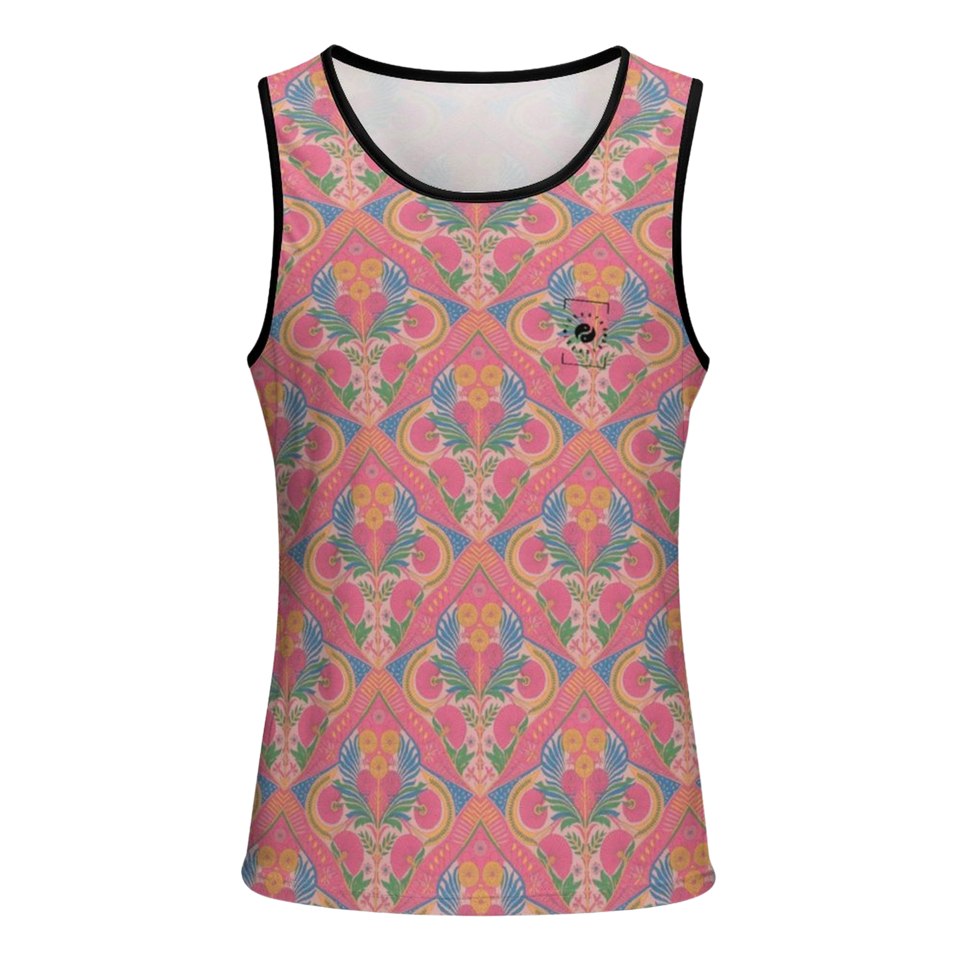 Jaipur Love iSquared Tank Top, sleeveless stretch top in printed Rajasthan-inspired patterns for workouts and layering