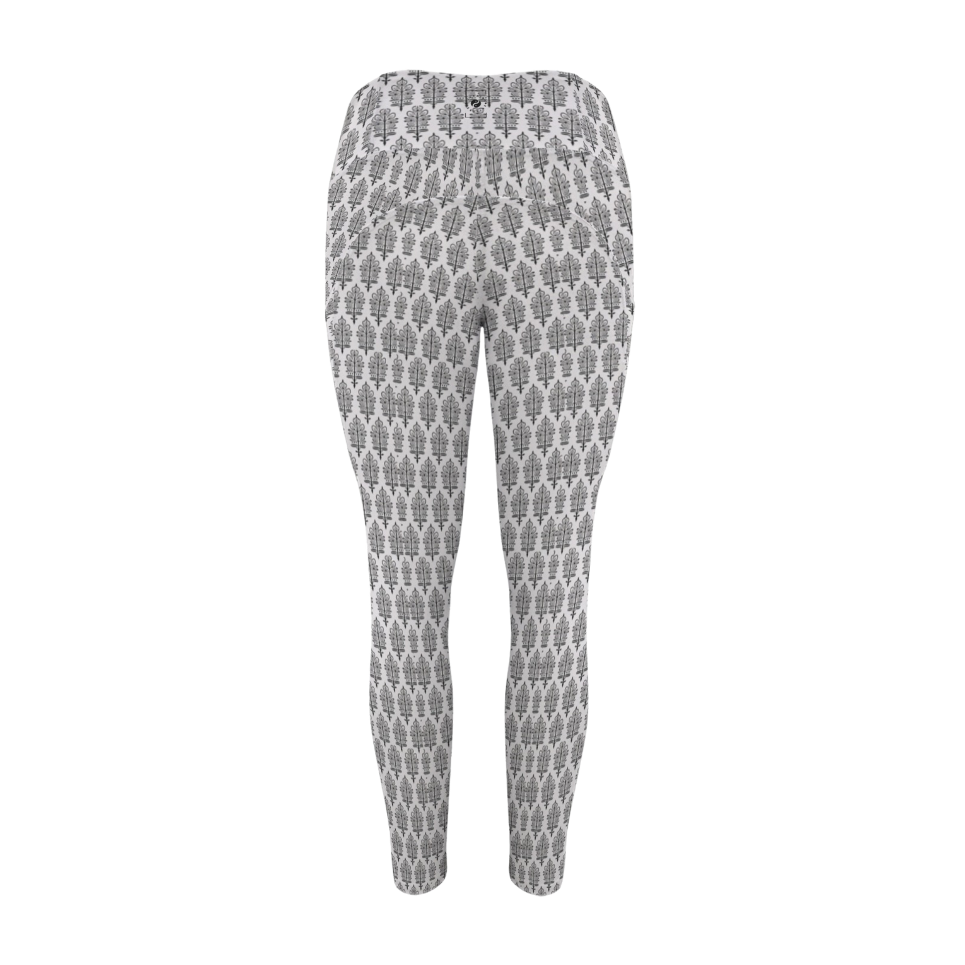 Jaipur Love iSquared Pocket Leggings with high-rise waistband, 4-way stretch fabric, and two side pockets
