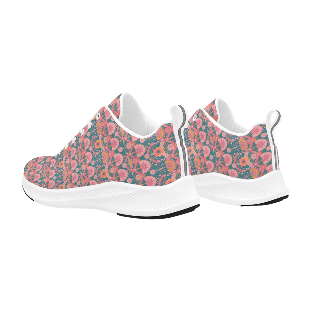 Jaipur Love iSquared men's runners in vegan faux suede with reflective accents, printed upper, mesh lining, and rubber outsole