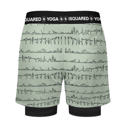 Bikram Pastel - Compression Yoga Shorts