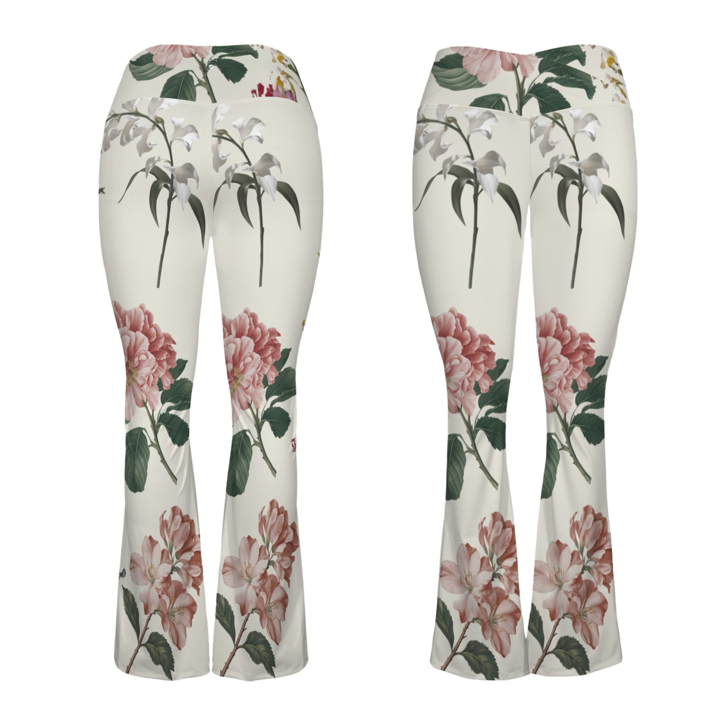 Botanicals - Cross Waisted Flair Leggings