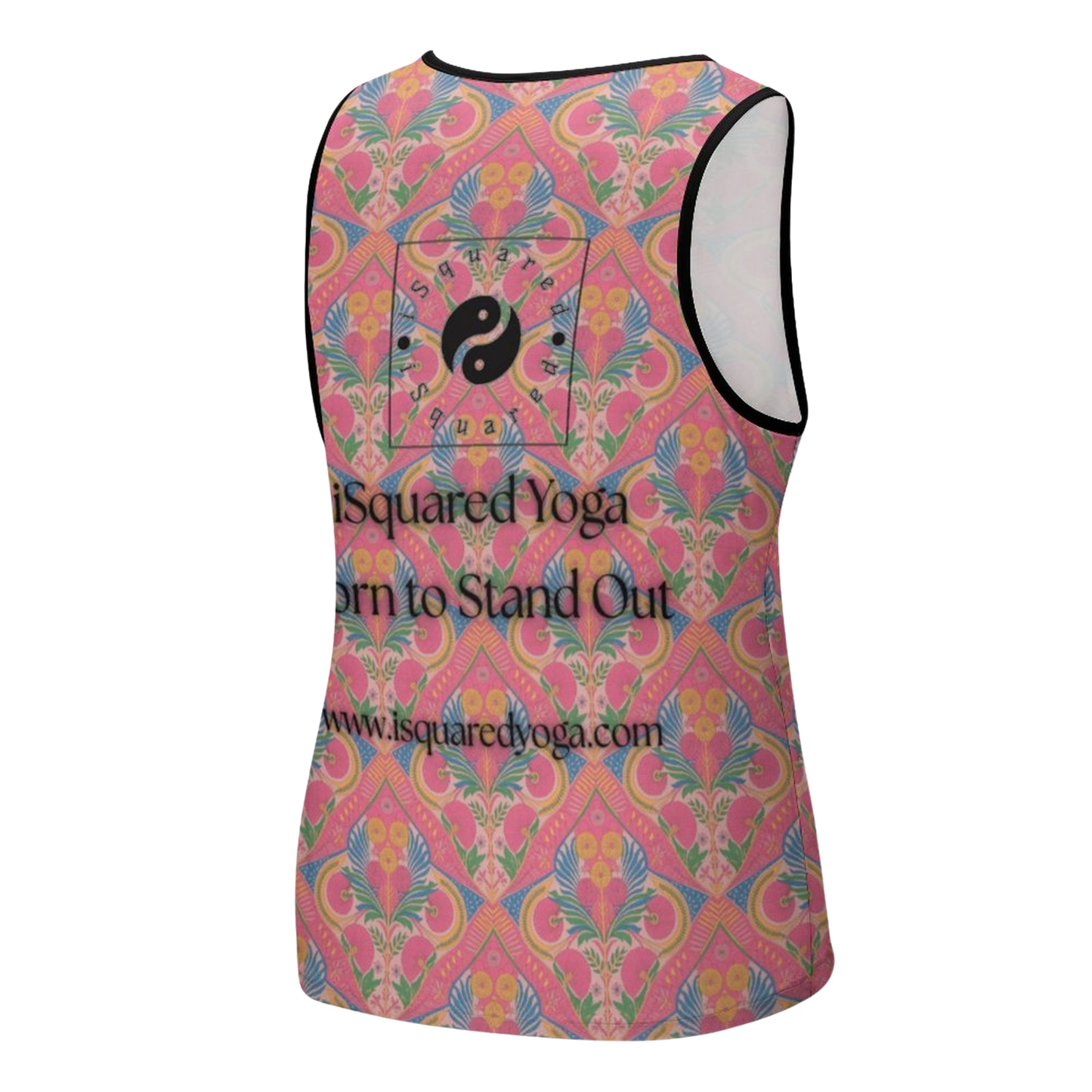 Jaipur Love iSquared Tank Top, sleeveless stretch top in printed Rajasthan-inspired patterns for workouts and layering