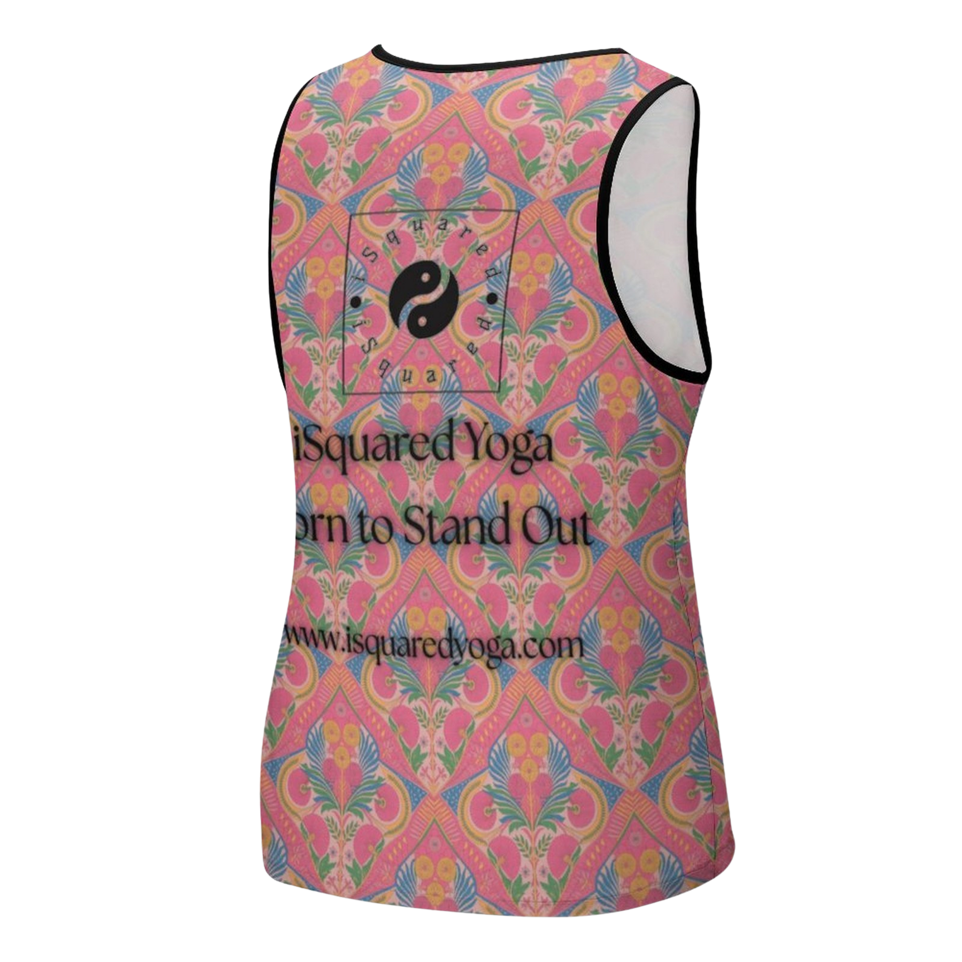 Jaipur Love iSquared Tank Top, sleeveless stretch top in printed Rajasthan-inspired patterns for workouts and layering