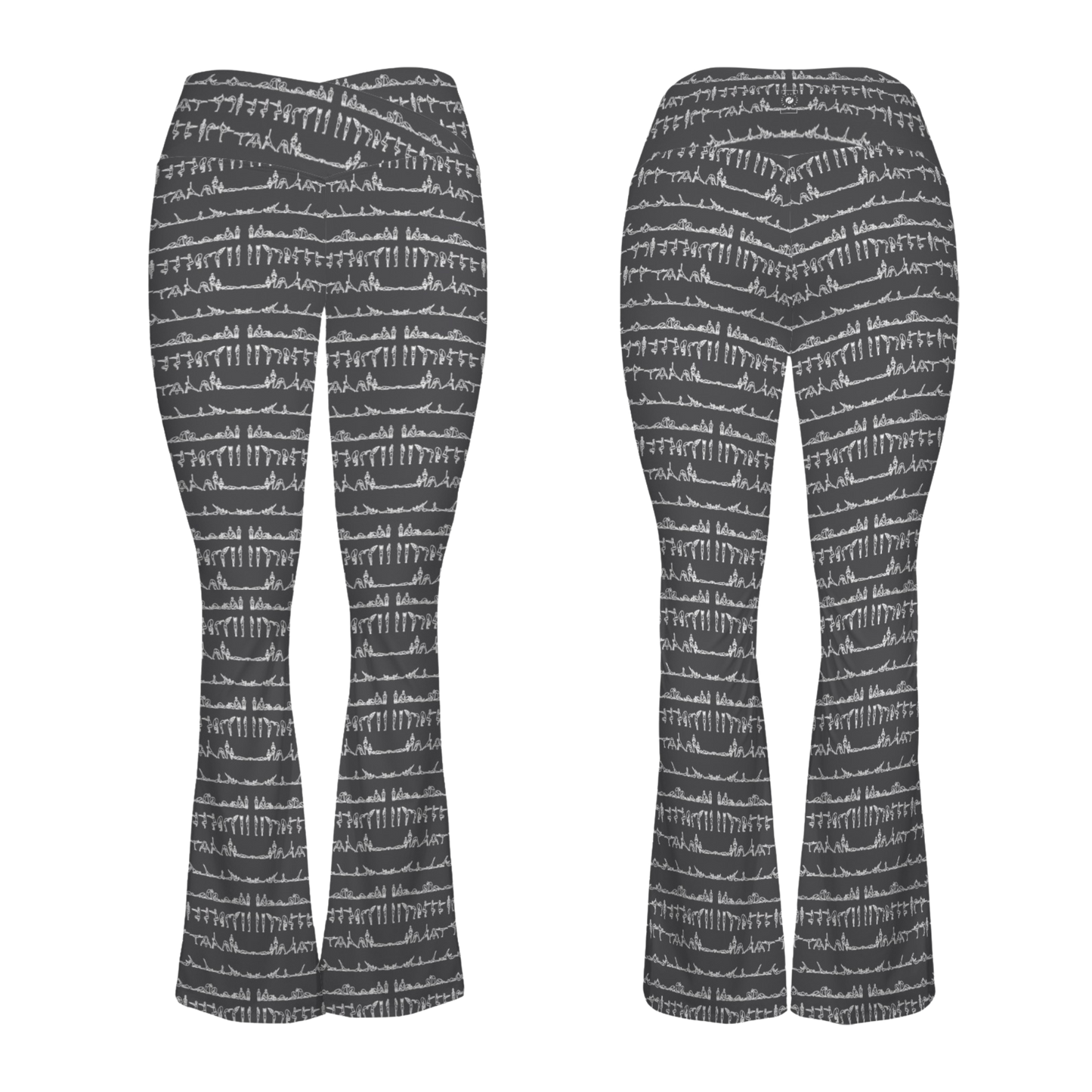 Bikram Ember - Cross Waisted Flair Leggings