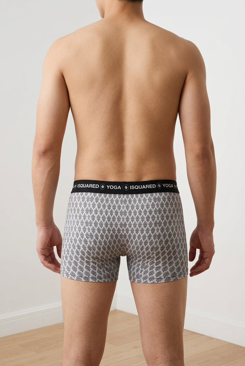 Jaipur Love iSquared Yoga Shorts with all-over print, wide waistband, and fitted unisex stretch design