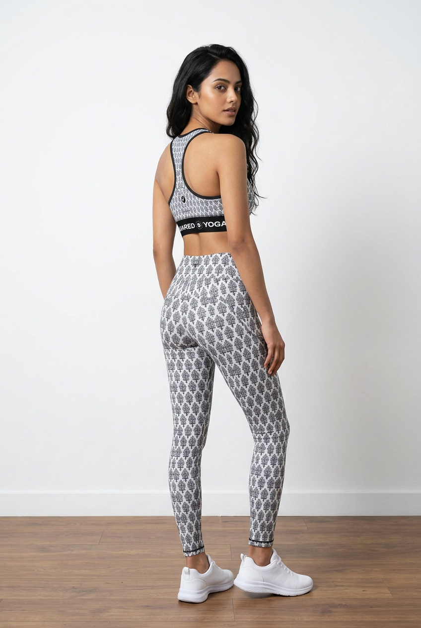 Jaipur Love iSquared Pocket Leggings with high-rise waistband, 4-way stretch fabric, and two side pockets