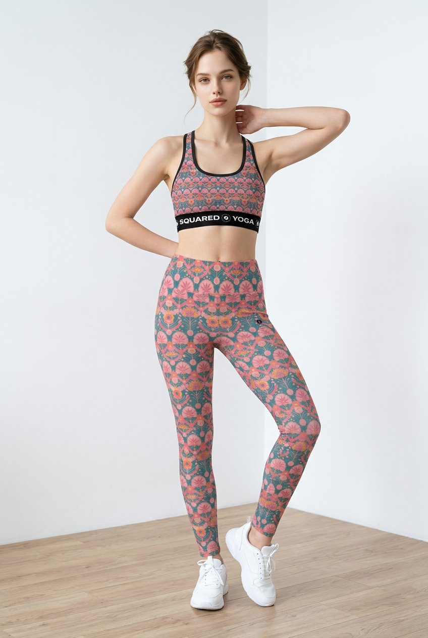 Jaipur Love iSquared Pocket Leggings with high-rise waistband, 4-way stretch fabric, and two side pockets