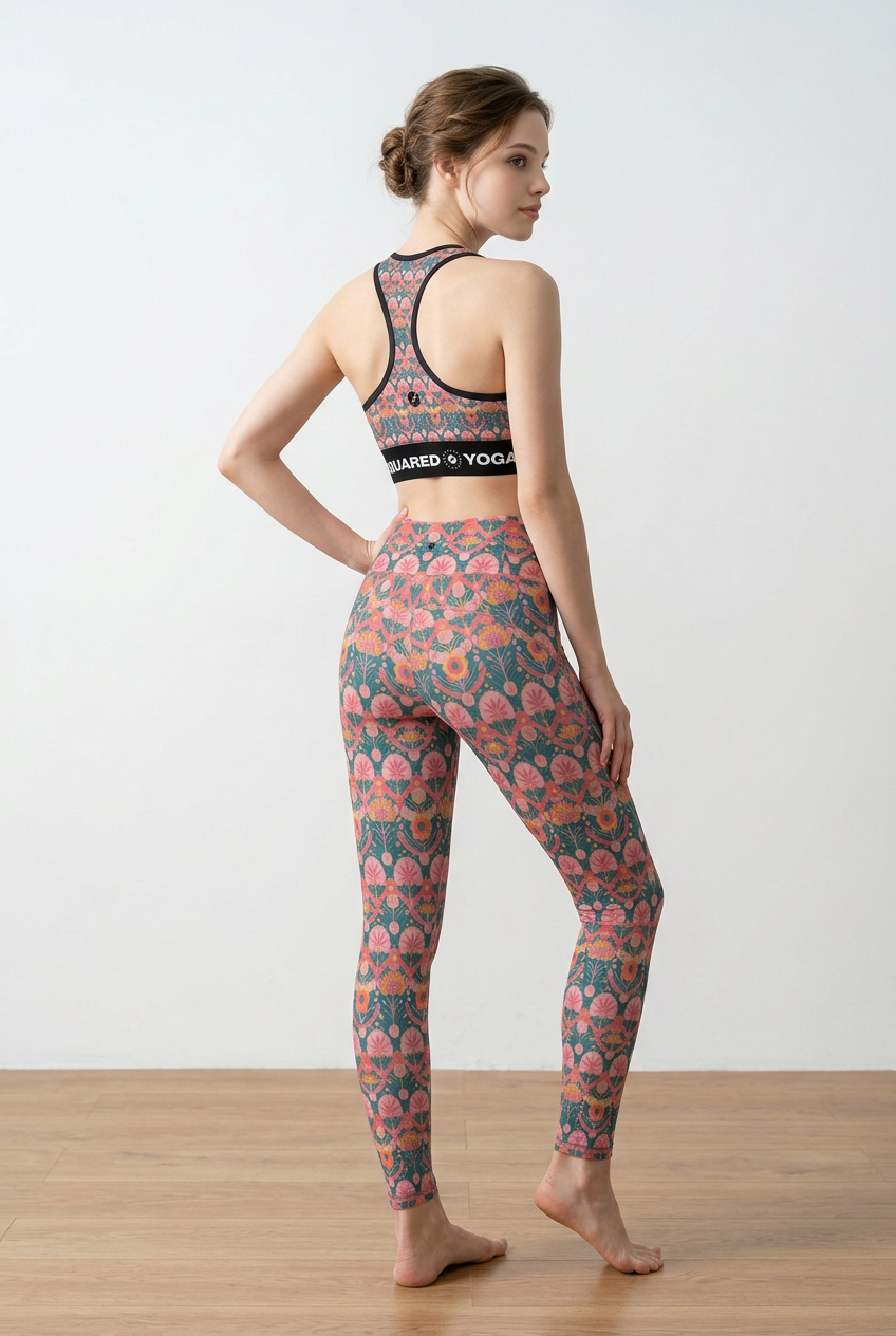 Jaipur Love iSquared Pocket Leggings with high-rise waistband, 4-way stretch fabric, and two side pockets