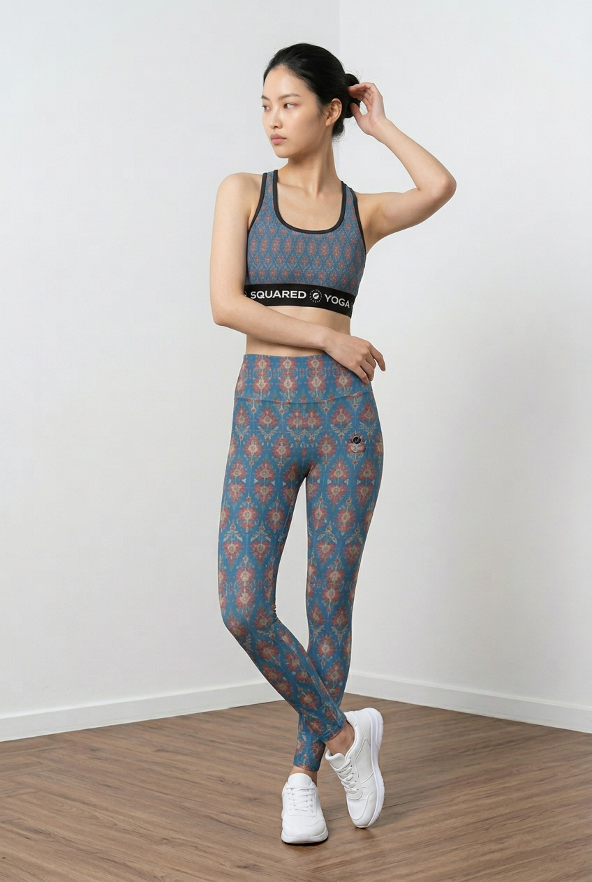 Jaipur Love iSquared Pocket Leggings with high-rise waistband, 4-way stretch fabric, and two side pockets