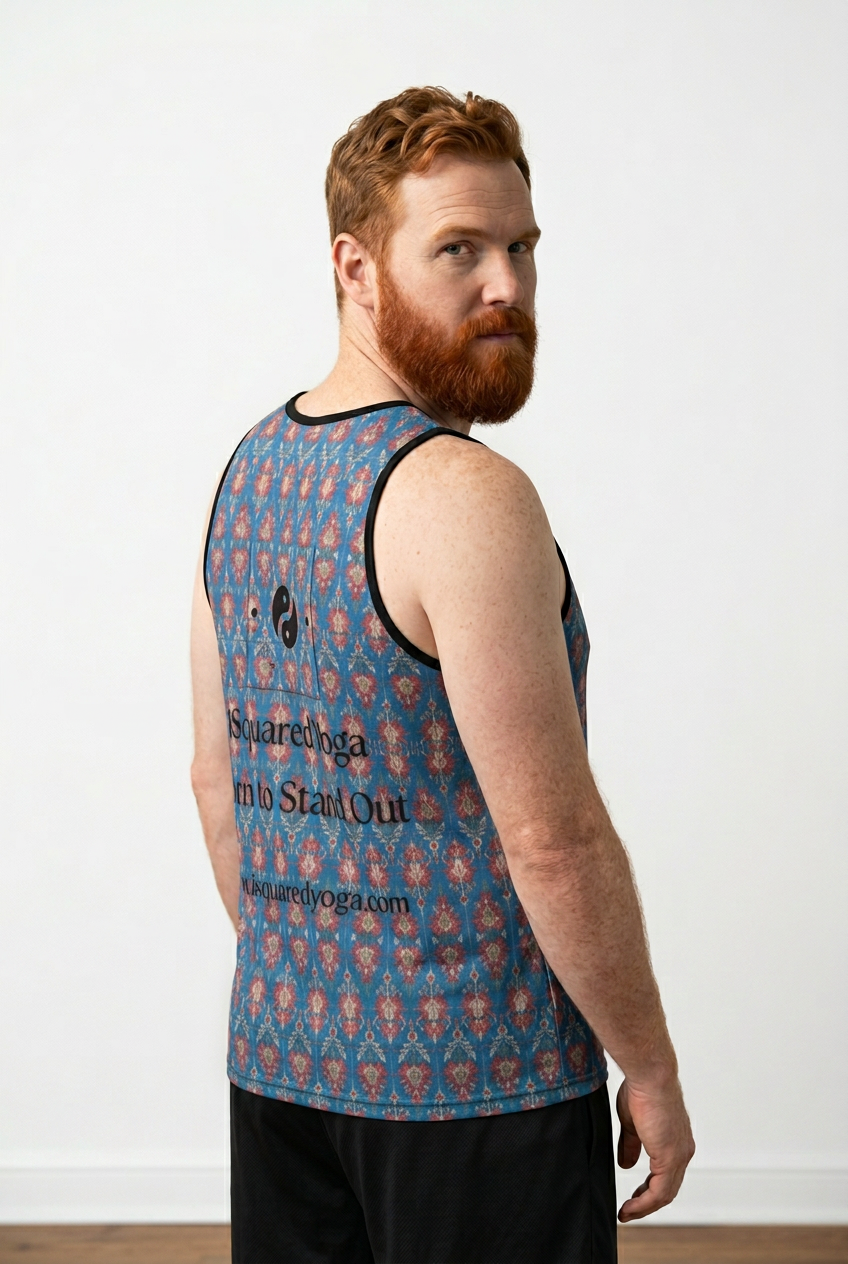 Jaipur Love iSquared Tank Top, sleeveless stretch top in printed Rajasthan-inspired patterns for workouts and layering