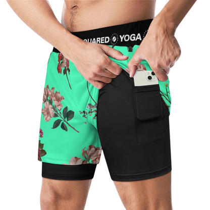Botanicals - Comrpession Yoga Shorts