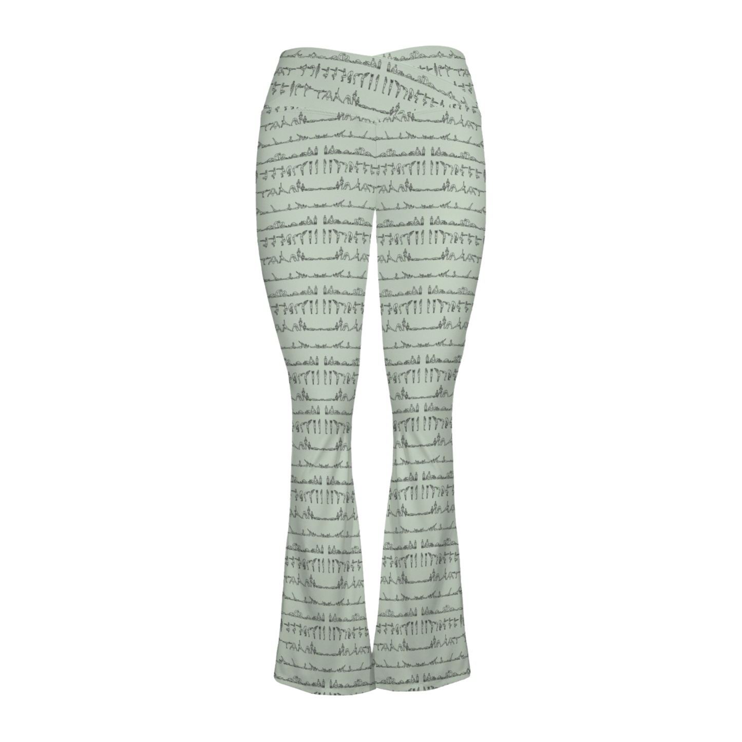 Bikram Pastel - Cross Waisted Flair Leggings