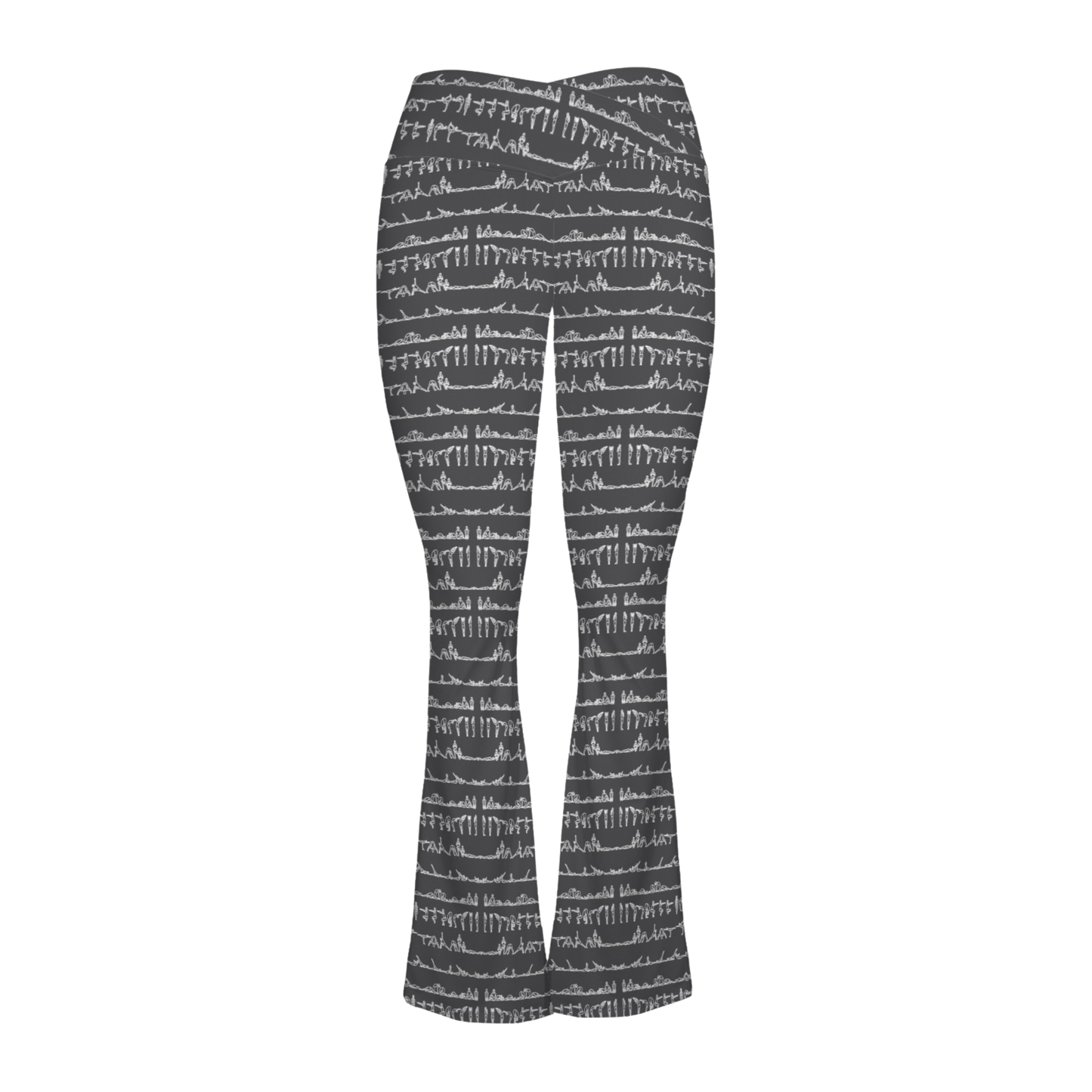 Bikram Ember - Cross Waisted Flair Leggings