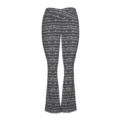 Bikram Ember - Cross Waisted Flair Leggings