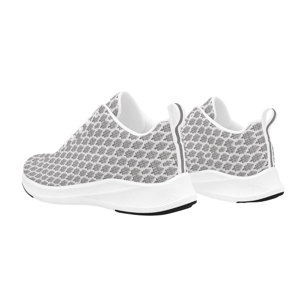 Jaipur Love iSquared men's runners in vegan faux suede with reflective accents, printed upper, mesh lining, and rubber outsole