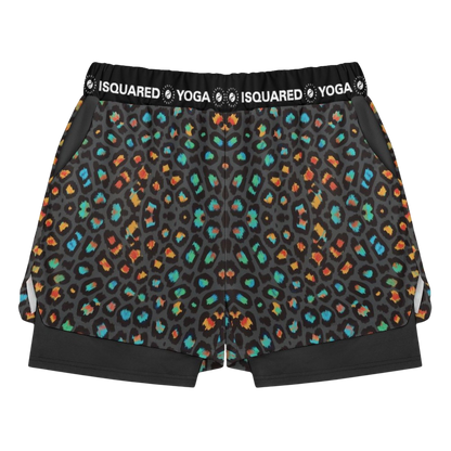 Wild Leopards - Compression Yoga Shorts