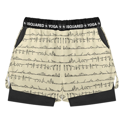 Bikram Pastel - Compression Yoga Shorts