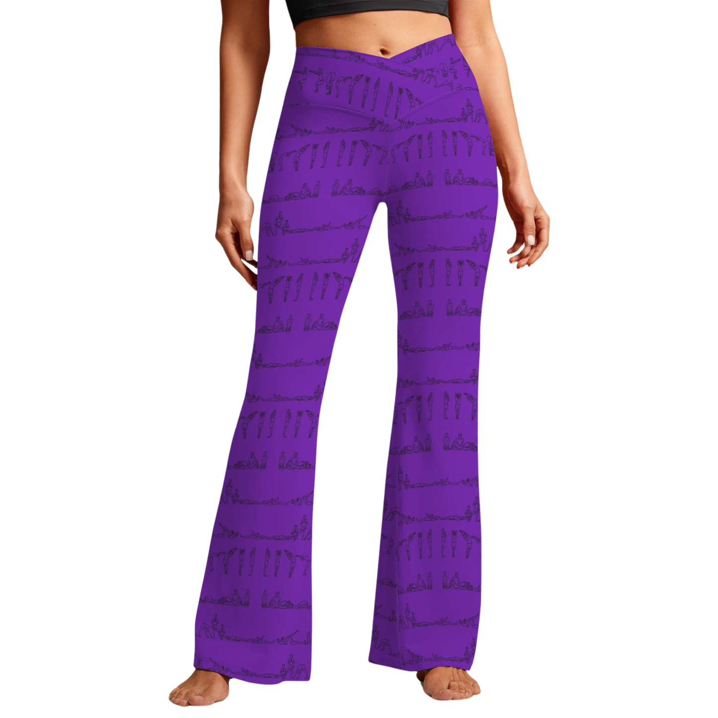 Bikram Series - Cross Waisted Flair Leggings