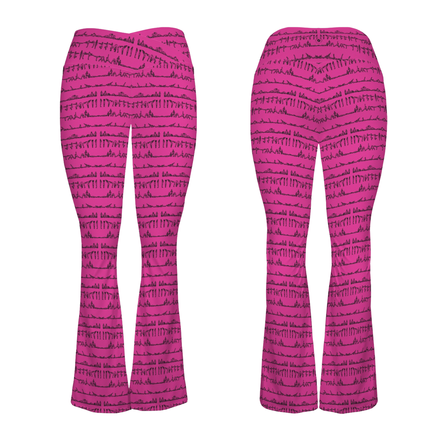 Bikram Series - Cross Waisted Flair Leggings REFINED