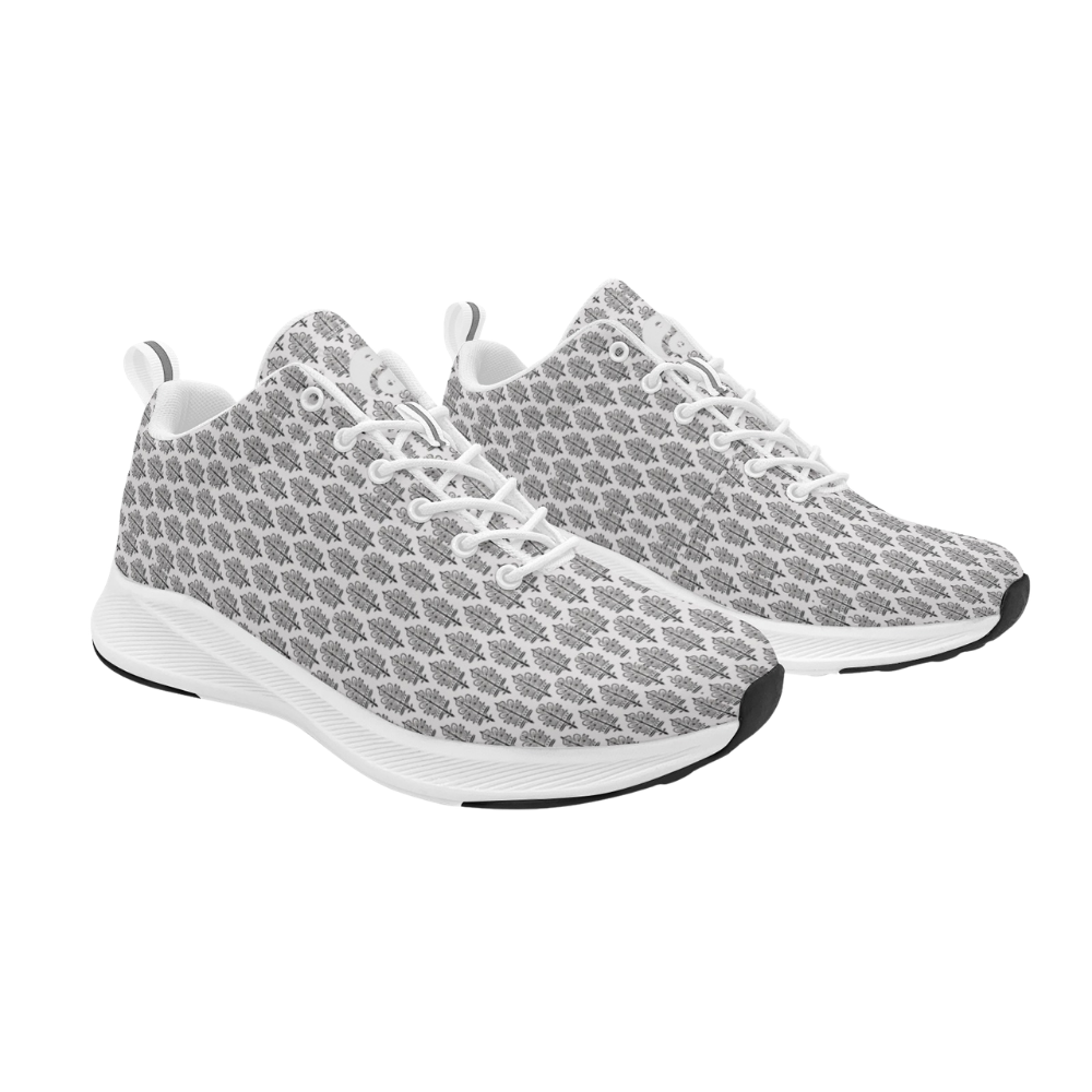 Jaipur Love iSquared men's runners in vegan faux suede with reflective accents, printed upper, mesh lining, and rubber outsole