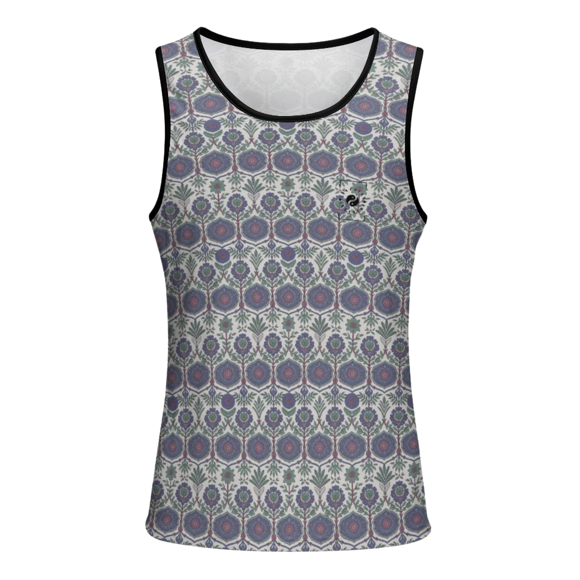 Jaipur Love iSquared Tank Top, sleeveless stretch top in printed Rajasthan-inspired patterns for workouts and layering
