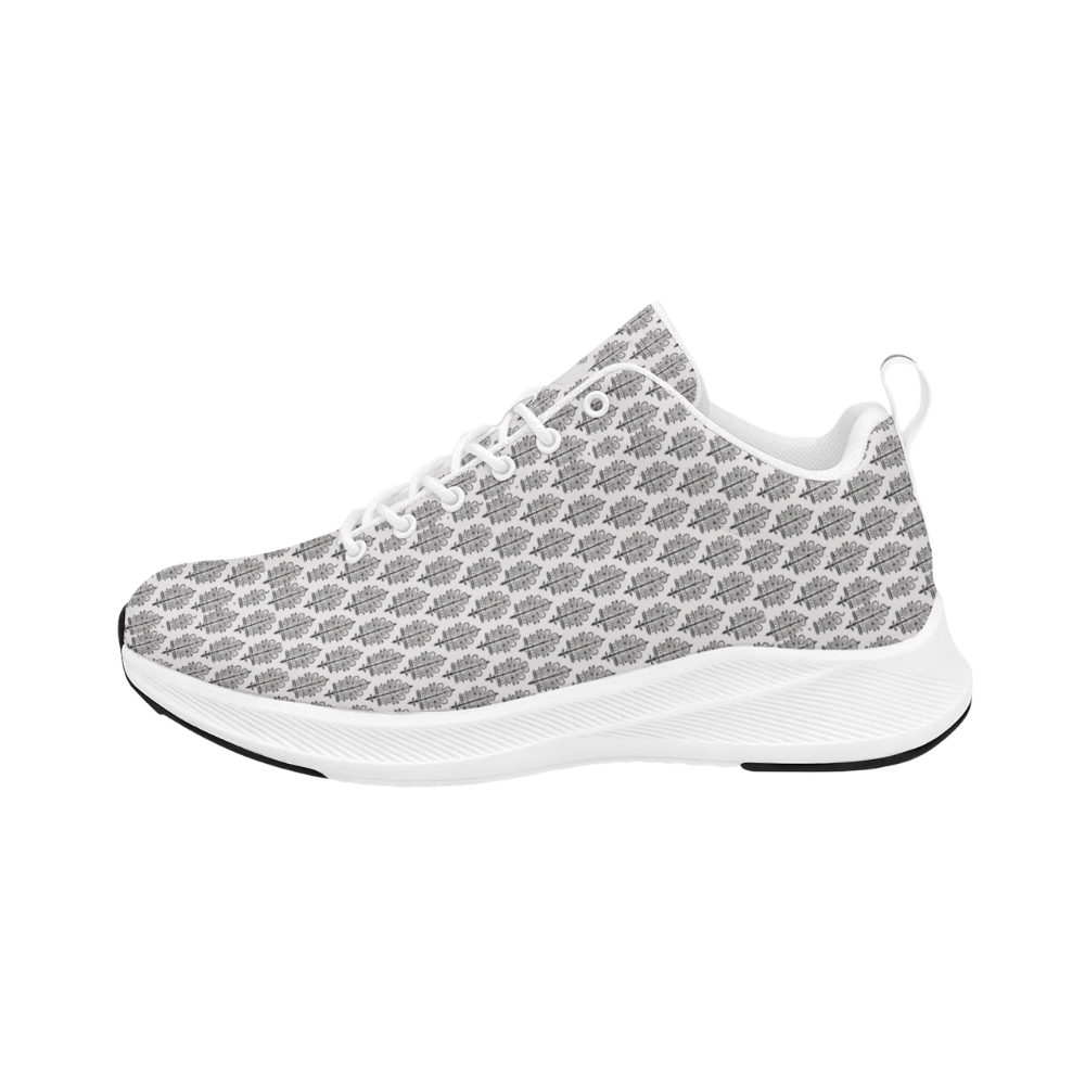 Jaipur Love iSquared men's runners in vegan faux suede with reflective accents, printed upper, mesh lining, and rubber outsole