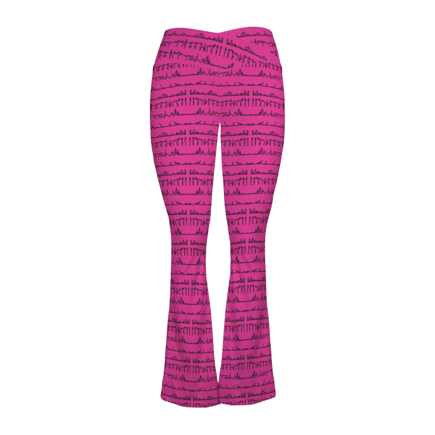 Bikram Series - Cross Waisted Flair Leggings REFINED
