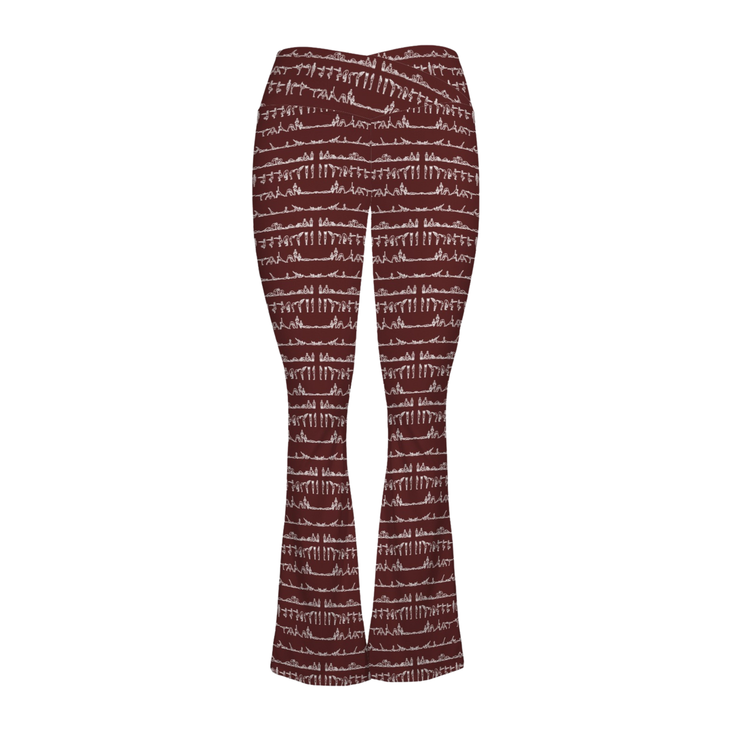 Bikram Ember - Cross Waisted Flair Leggings