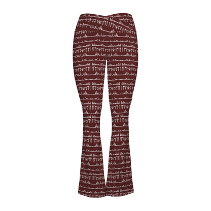 Bikram Ember - Cross Waisted Flair Leggings