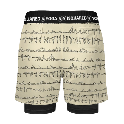 Bikram Pastel - Compression Yoga Shorts