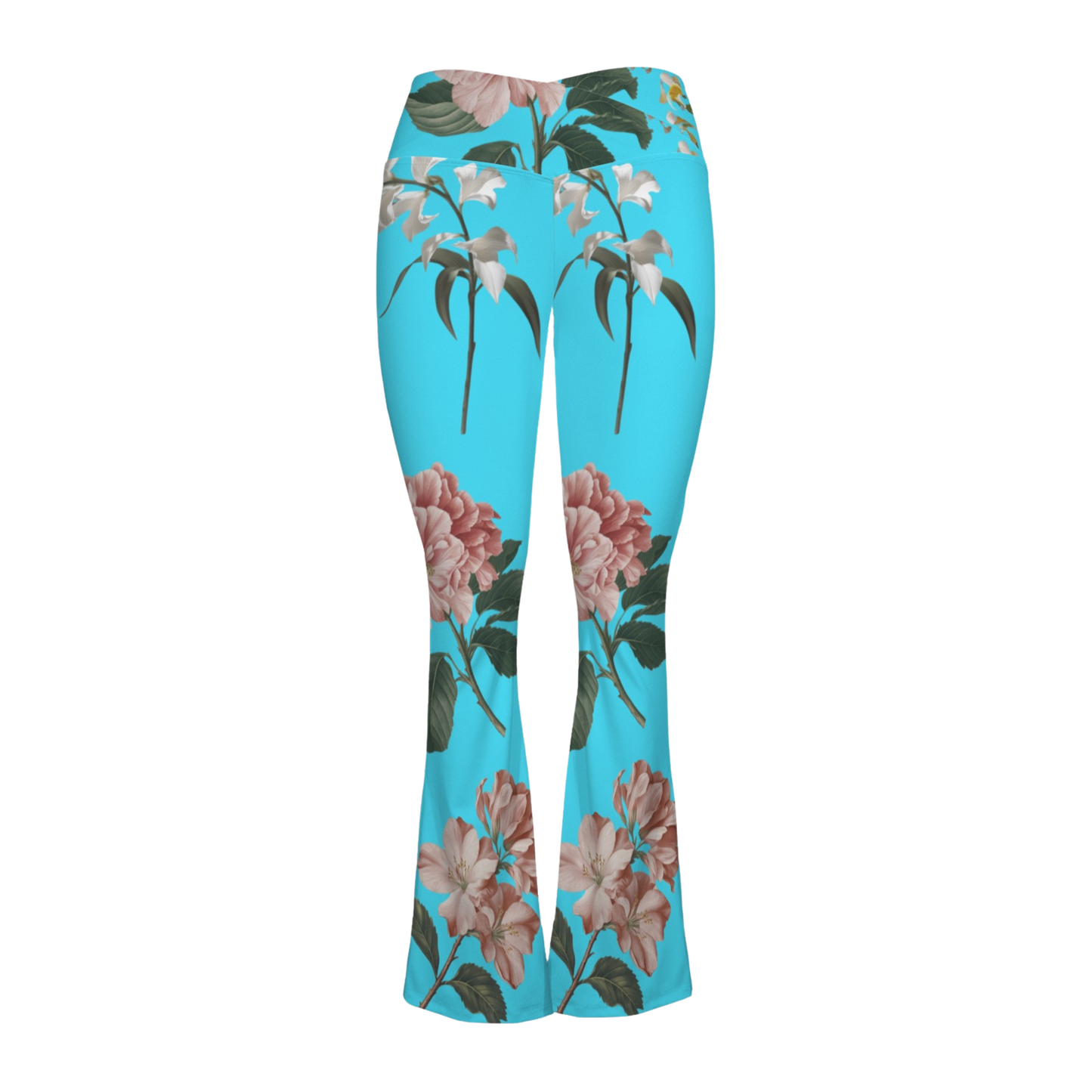 Botanicals - Cross Waisted Flair Leggings