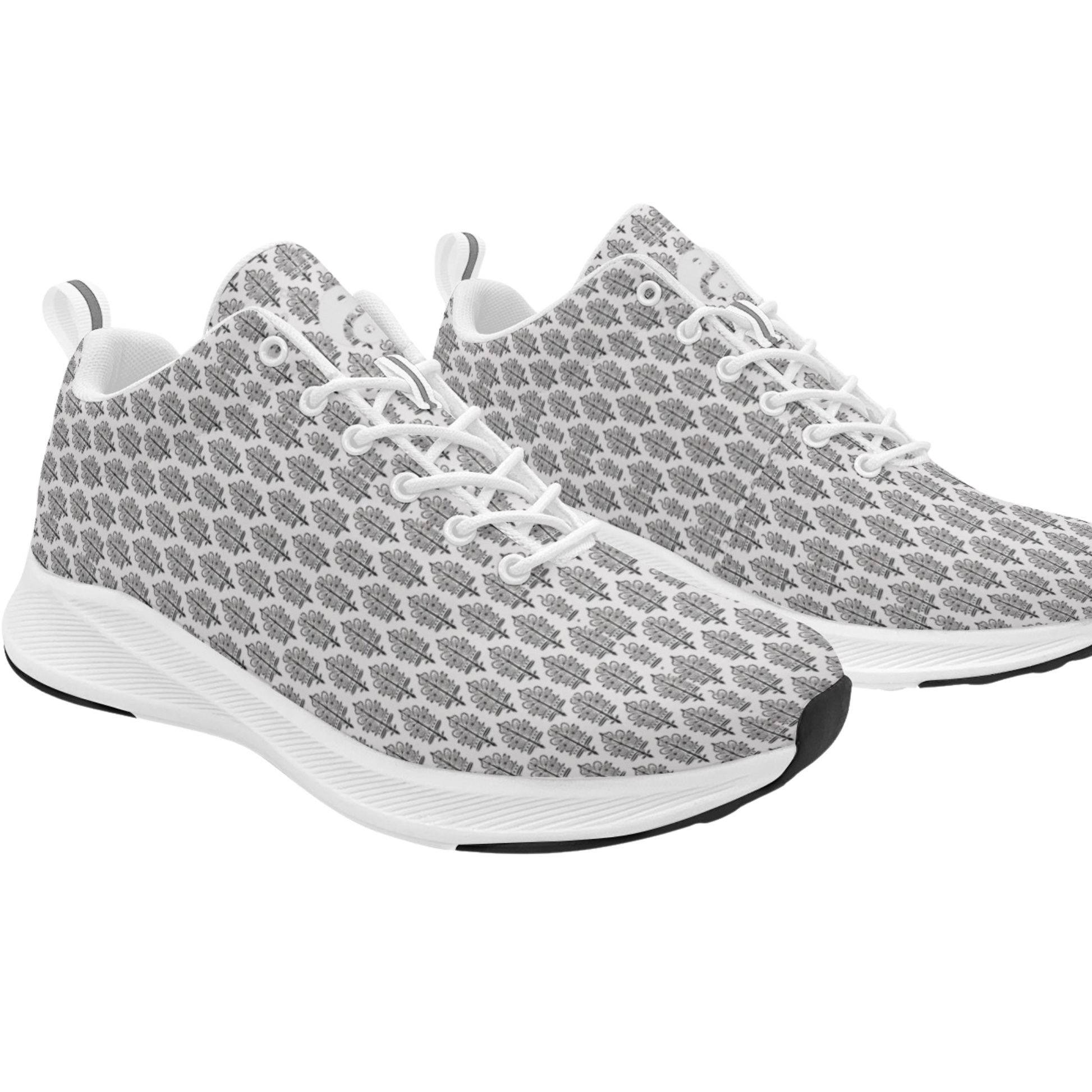Jaipur Love iSquared Women Runners in vegan faux suede with reflective accents, mesh lining, and printed low-top design